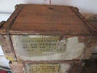 NOS Harley 45 Sealed WW11 Crate Of Pistons.