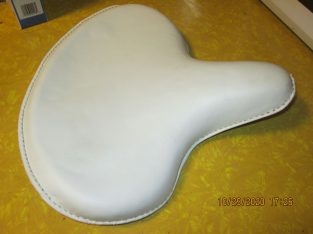 Harley Knucklehead White Solo Seat