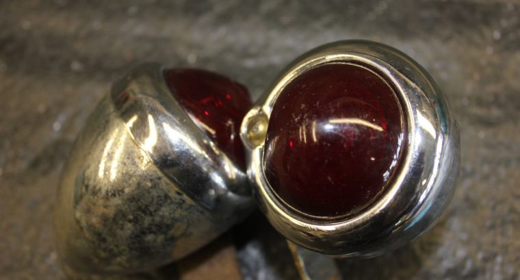 GUIDE MARKER LAMP SET WITH RED GLASS LENS